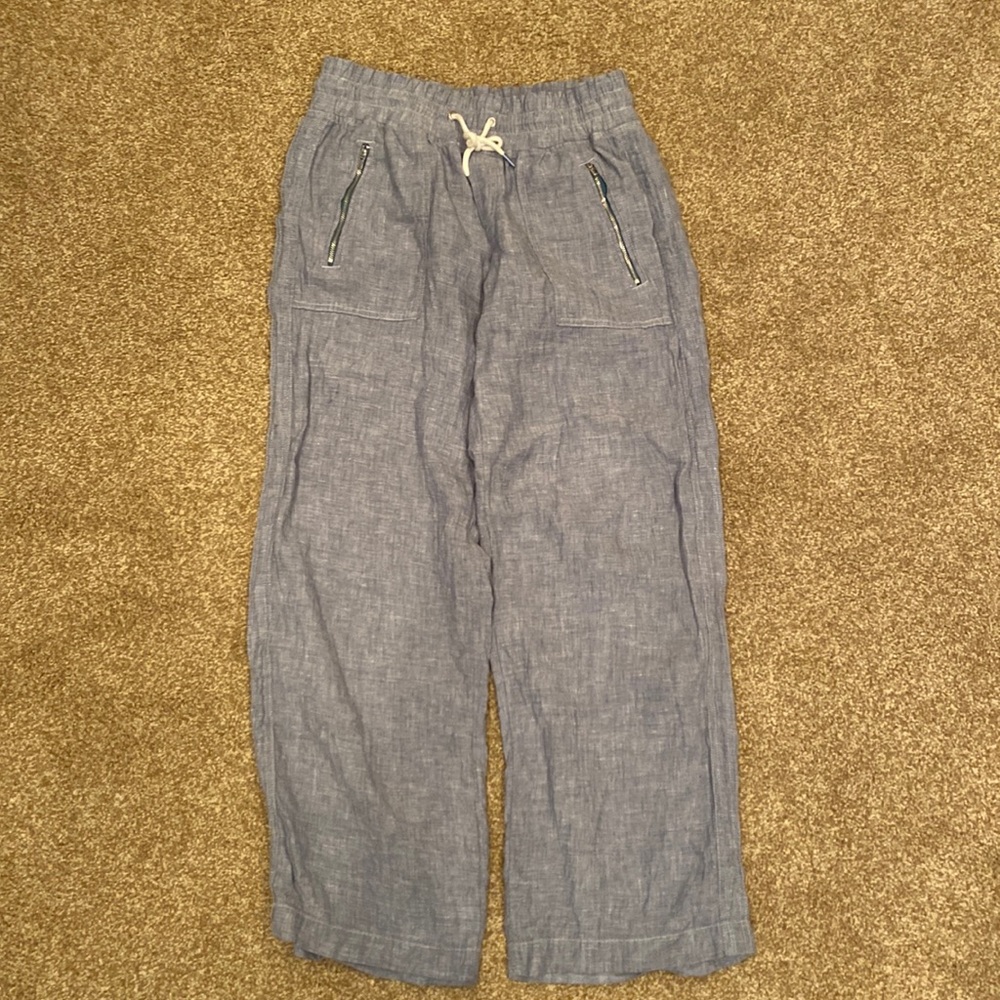 Athleta Cabo Wide Leg Linen Pant